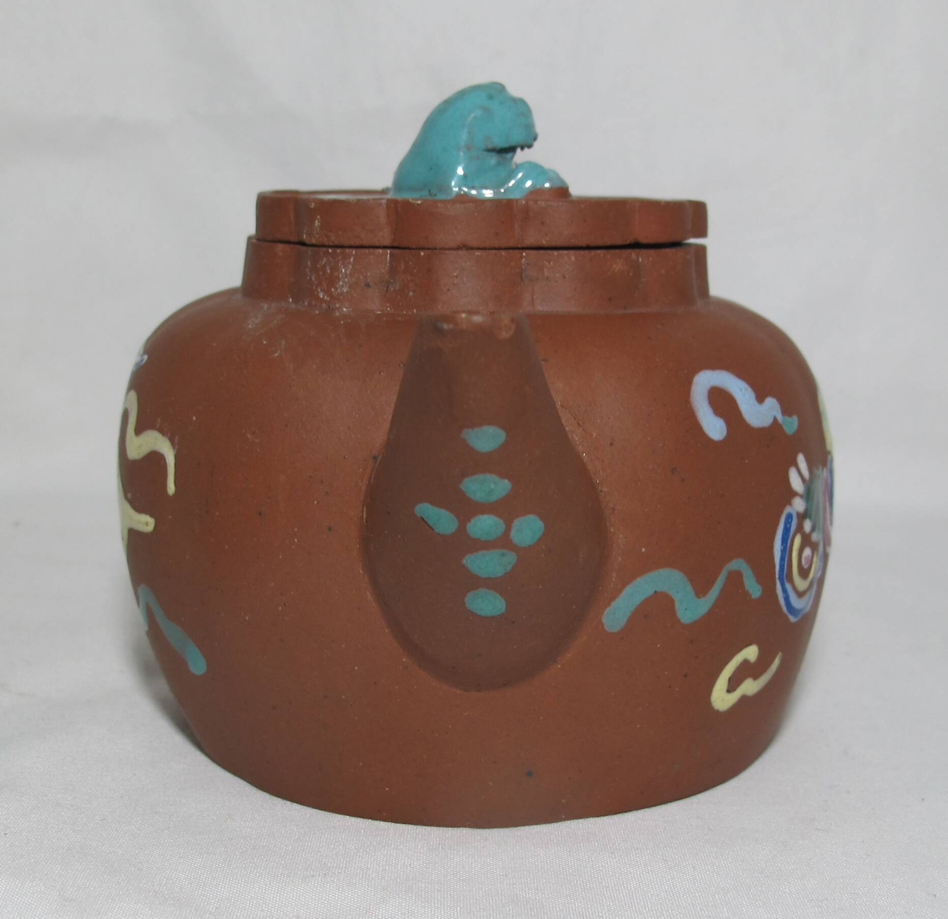 Old small Chinese Yixing terracotta teapot