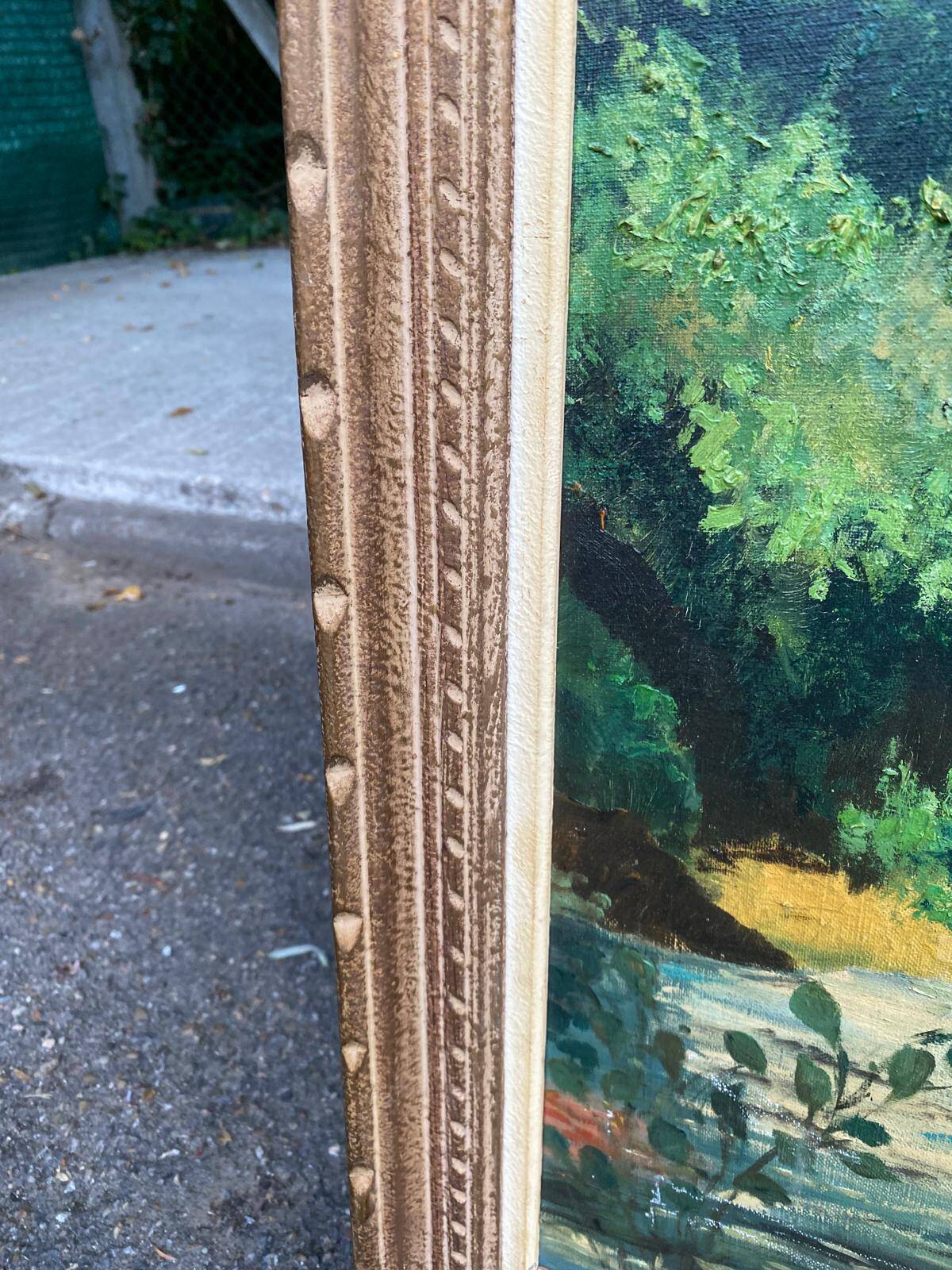 Clody.F 1974 oil painting on canvas forest landscape 110x75