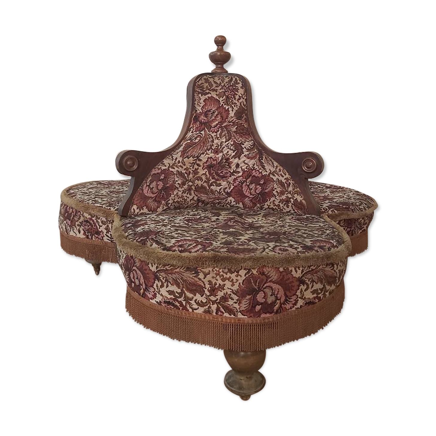 Old 3-seater terminal chair 19th century