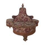 Old 3-seater terminal chair 19th century