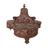 Old 3-seater terminal chair 19th century