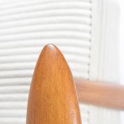 Restored scandinavian armchair "Kedzior", 1960s, cream Cord, teak