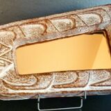 Fish mirror, glazed ceramic, signed Robert Meynard, Vallauris, 1950