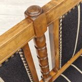 1950s, Scandinavian bench-sofa, ash wood, wool, original condition.