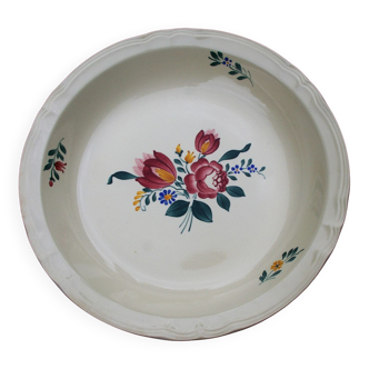 Large hollow earthenware dish by Digoin Sarreguemines model Yann