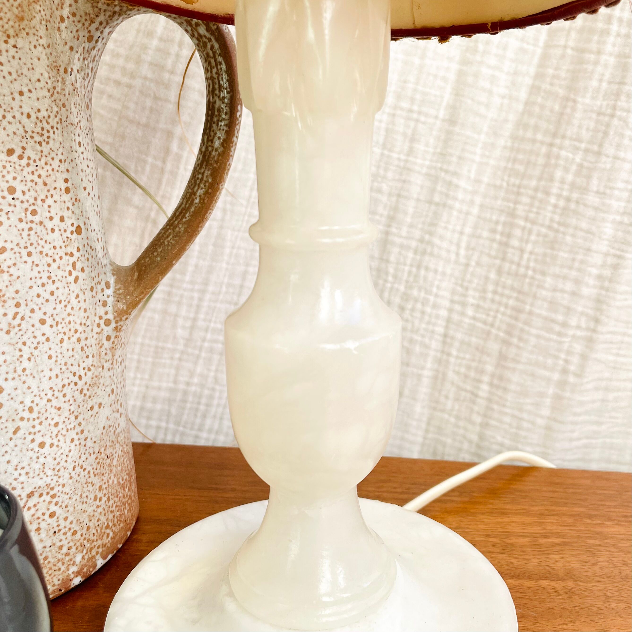 Bohemian lamp in alabaster