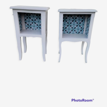 Taupe grey bedside tables