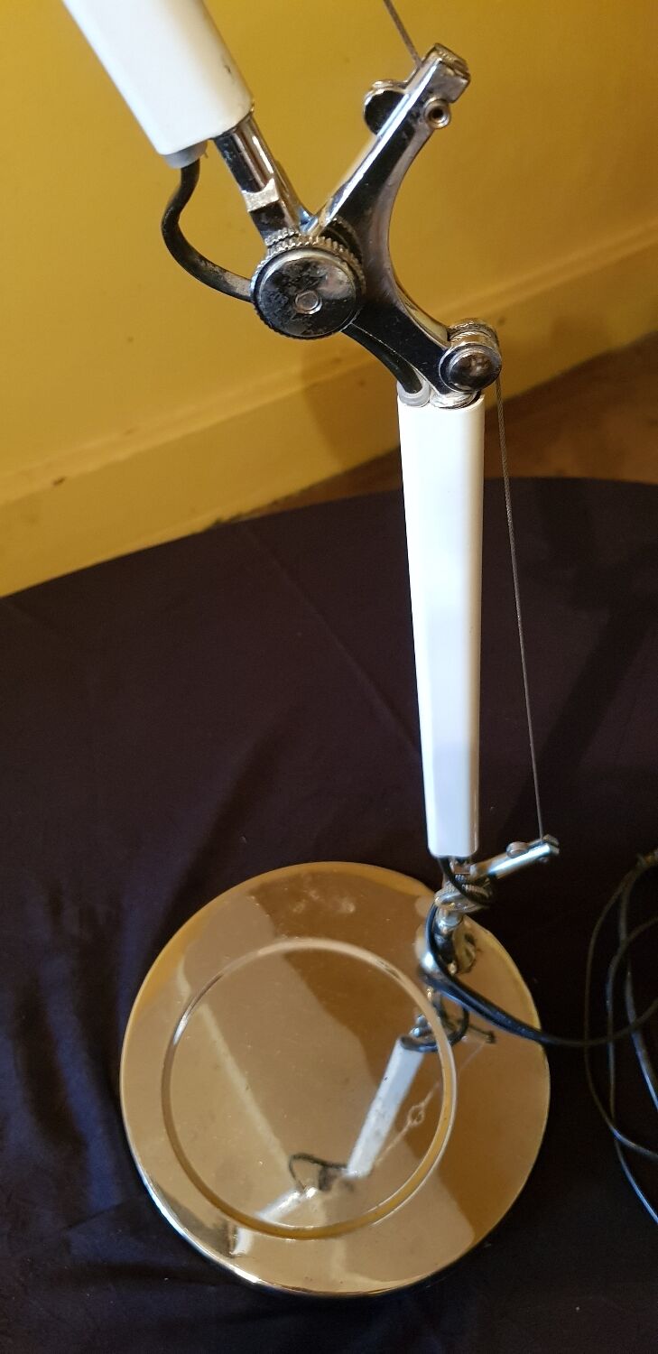 60s industrial articulated desk lamp.