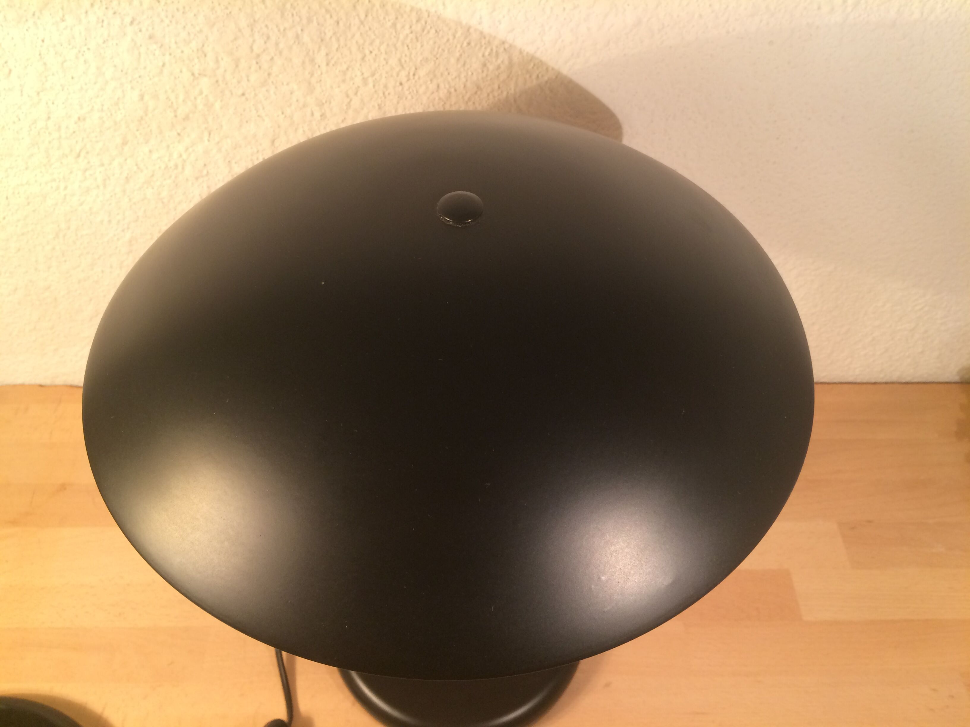 Black mushroom lamp, 70s, metal