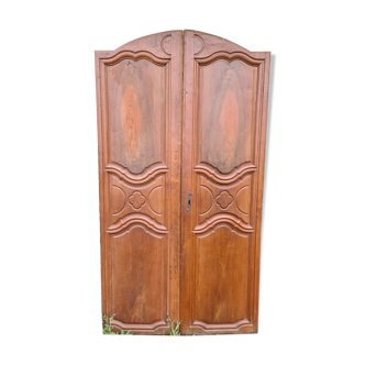Pair of walnut doors