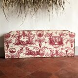 Toile Jouy fabric bedhead