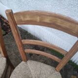 Pair of straw chairs