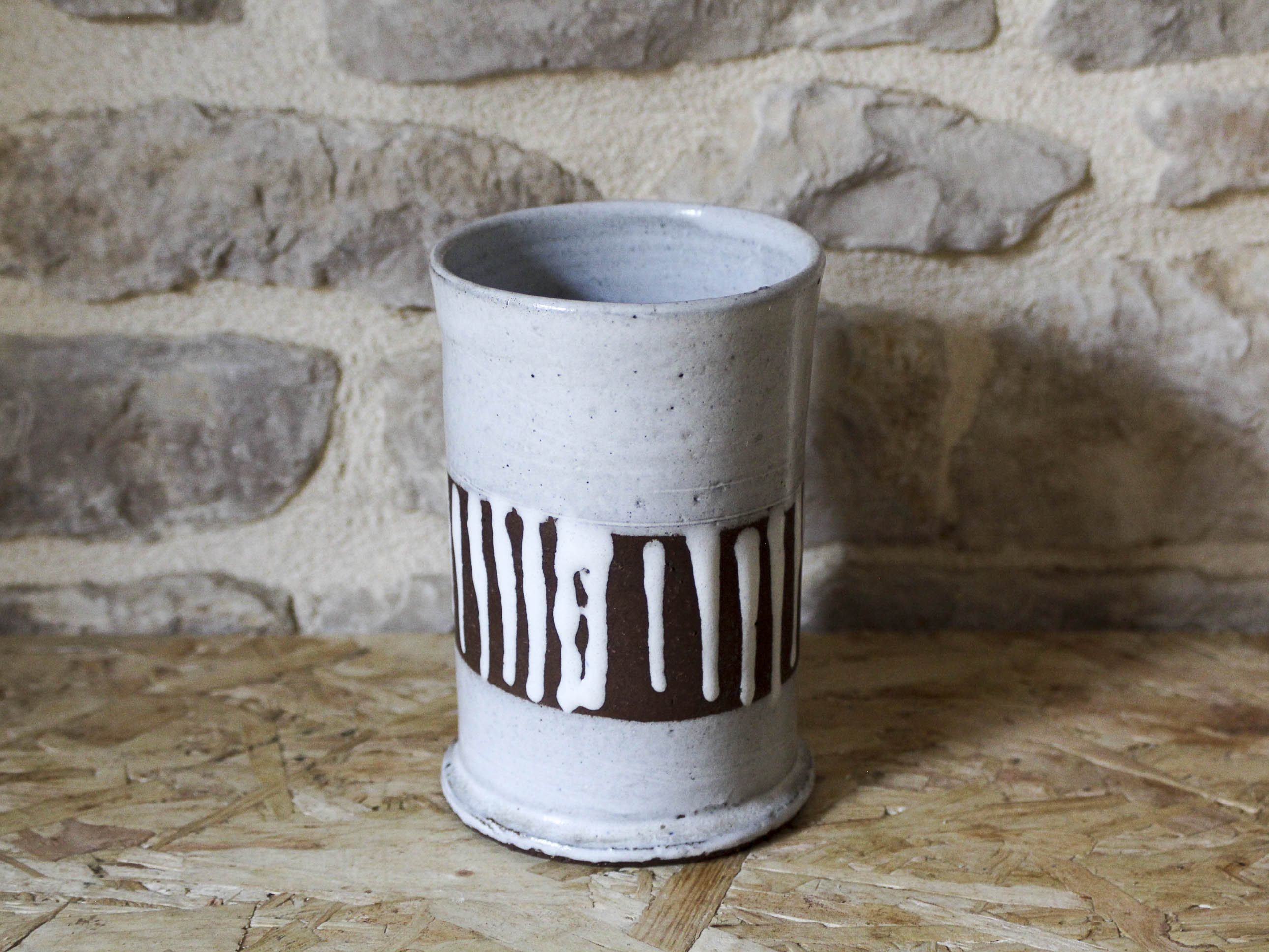 Vase rouleau en grès émaillé Albert Thiry