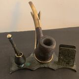 Porte pipe en bronze et laiton, 1950