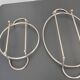 2 glass dishes with silvered steel frames from the 1960s, very good quality.