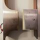 6 Raak brushed and plexi steel sconces, 1970's