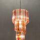Italian Murano Glass Prism Spiral Chandelier