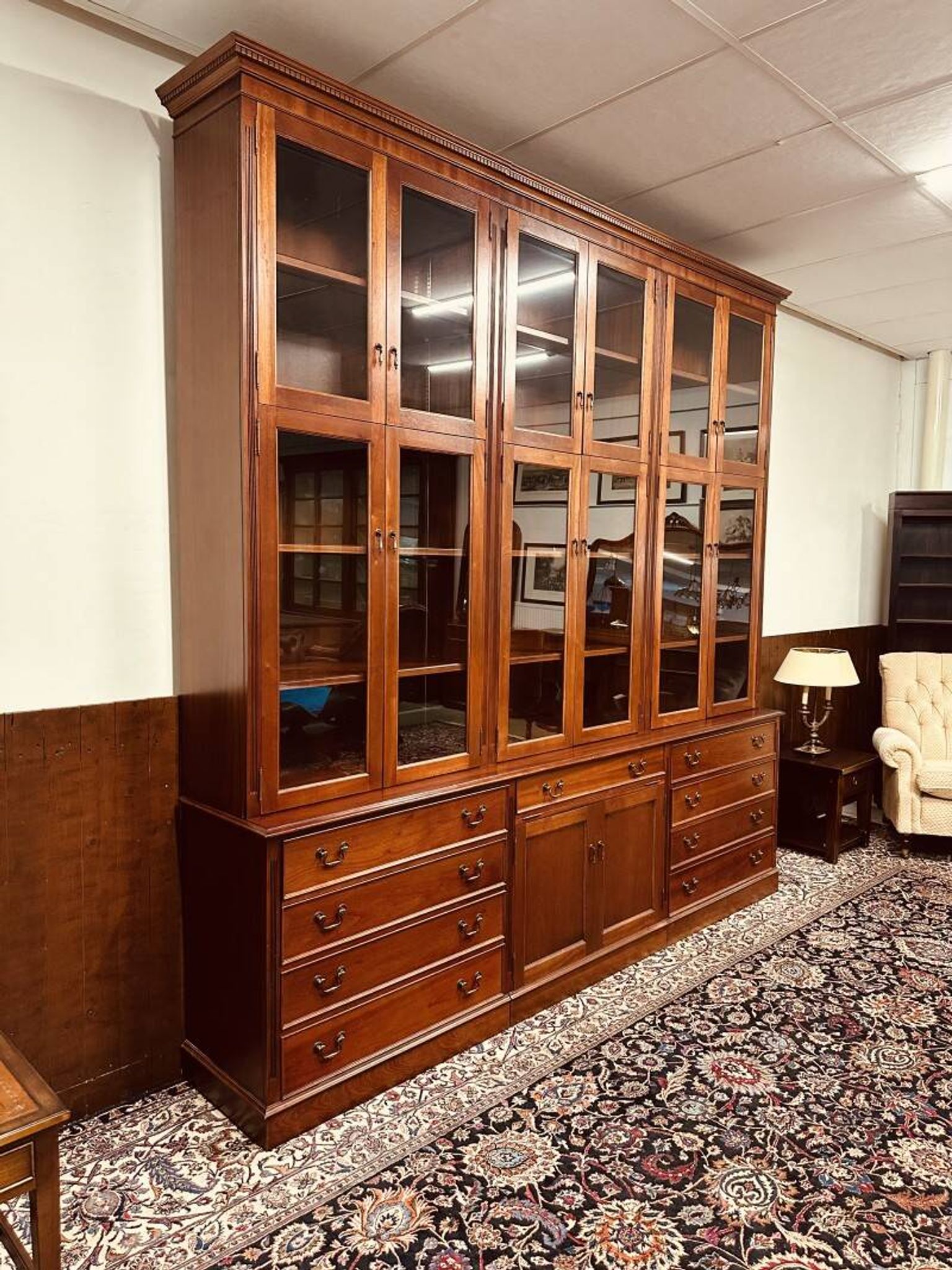 Classic English Mahogany Library Cabinet