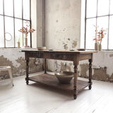 Artist studio oak draper table