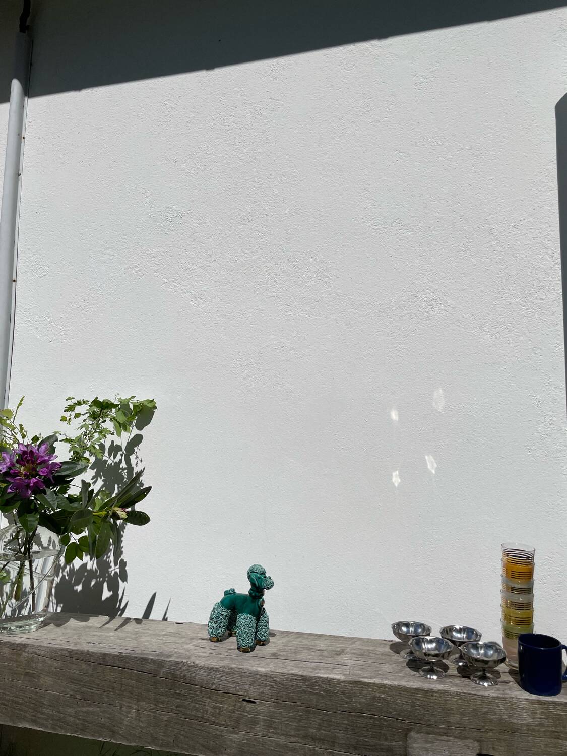 Spaghetti Green Ceramic Poodle Dog