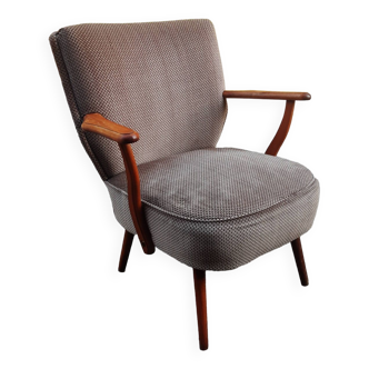 Cocktail armchair with armrests