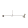 Suspension en laiton et abat jour blanc double eclairage