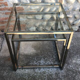 Glass nesting coffee tables