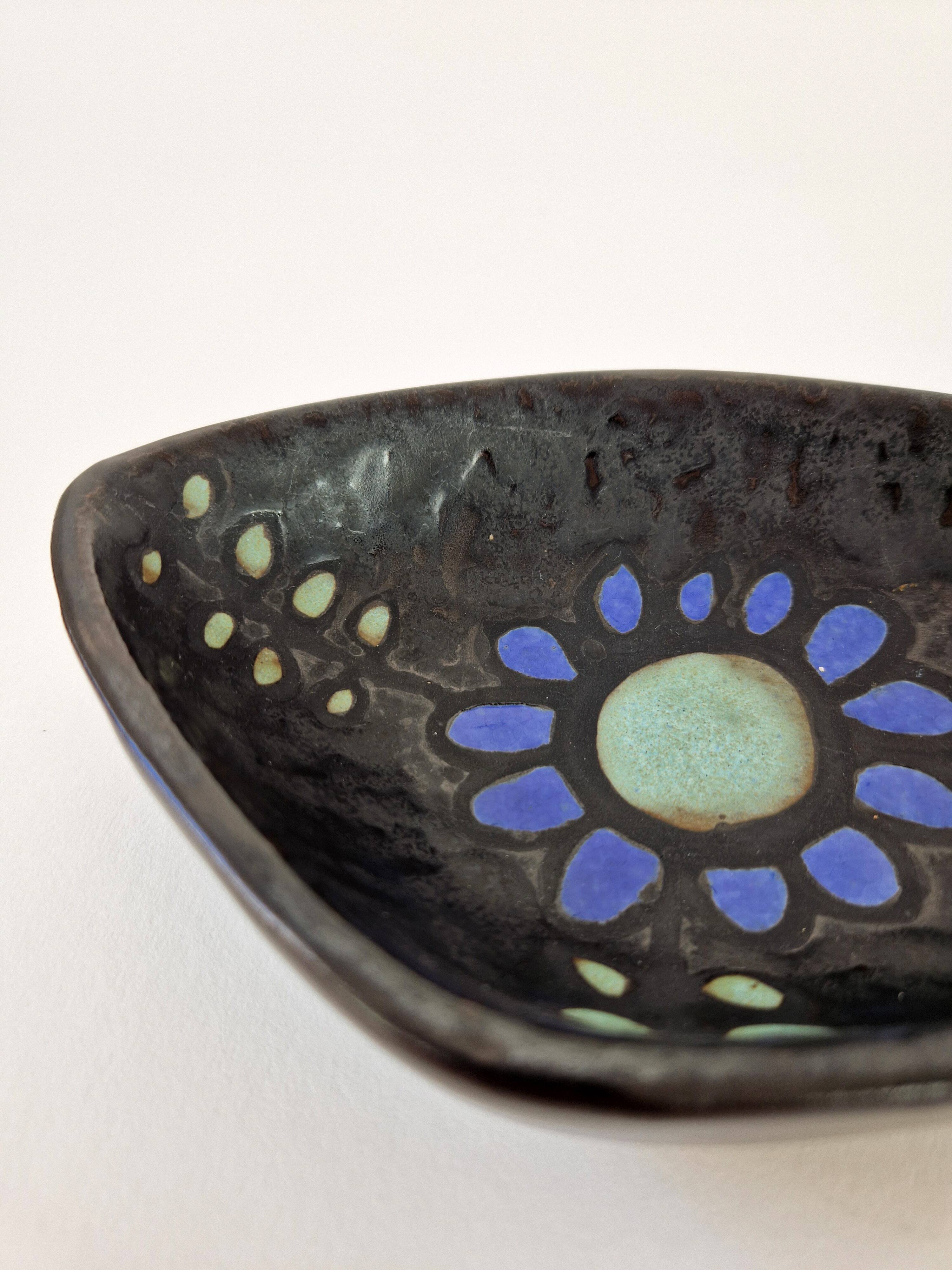Empty pocket vintage ceramic amphora circa 1960