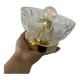 Vintage molded glass lampshade wall light - tableware collection -
