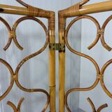 Ratan roomdivider folding screen Italy 1960’s