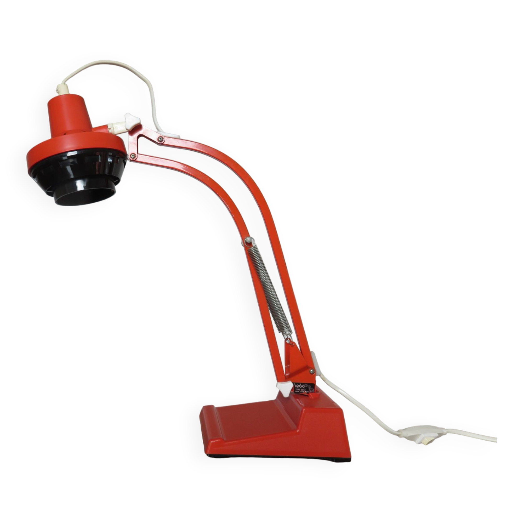 Swedish articulated lamp Ledu model 3842 60s 70s