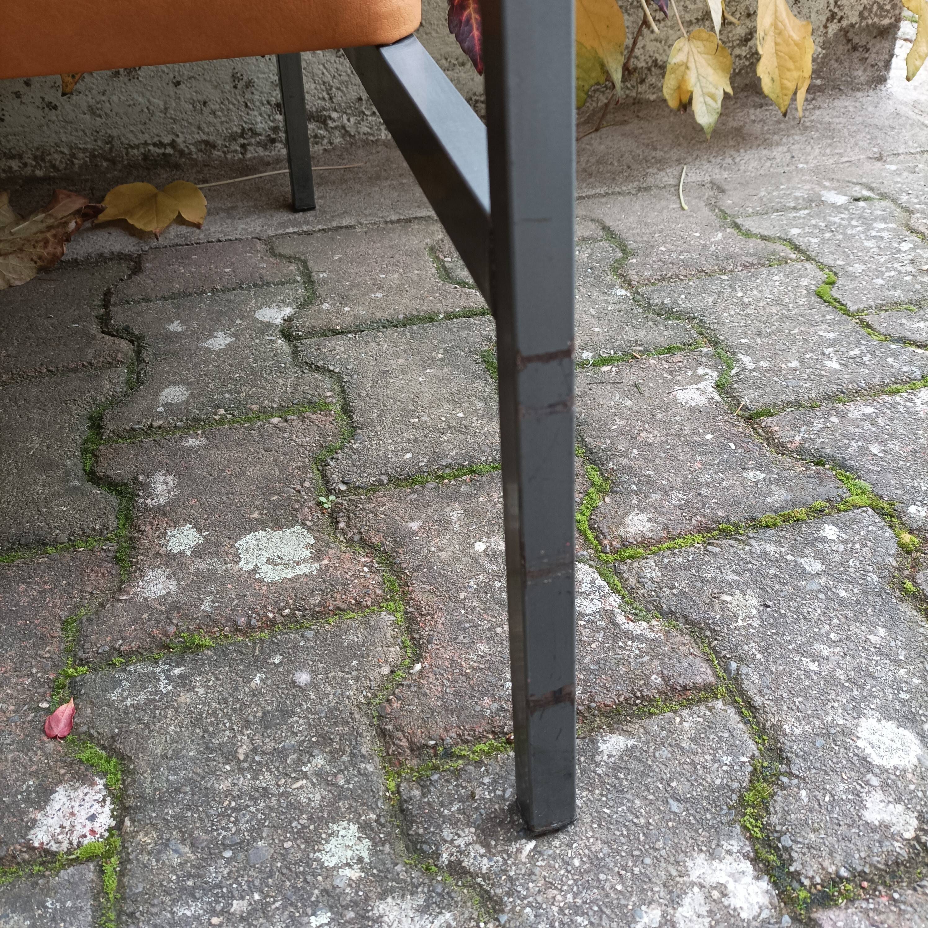 Modernist leatherette armchair