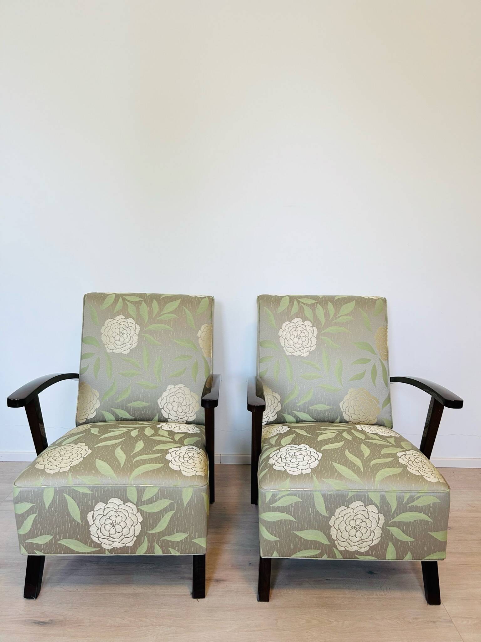 Art Deco Armchairs, Prague, 1950s, Set of 2