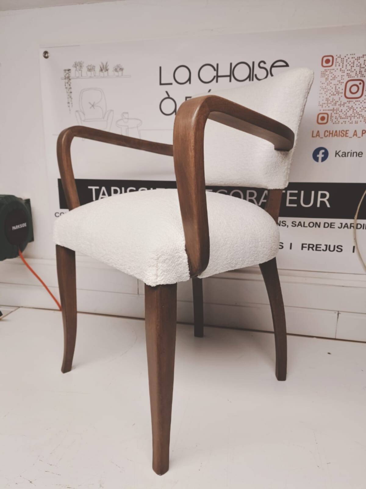 Fully restored bridge armchair