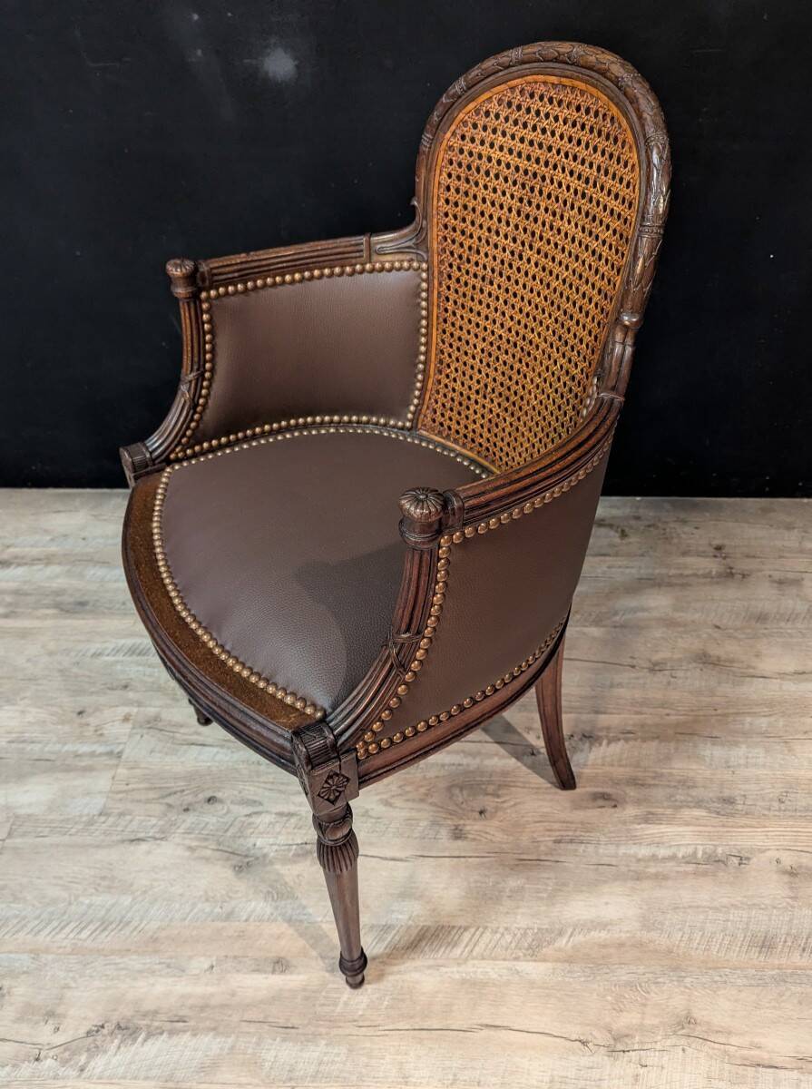 Louis XVI cane office chair