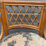 Rattan and bamboo armchair