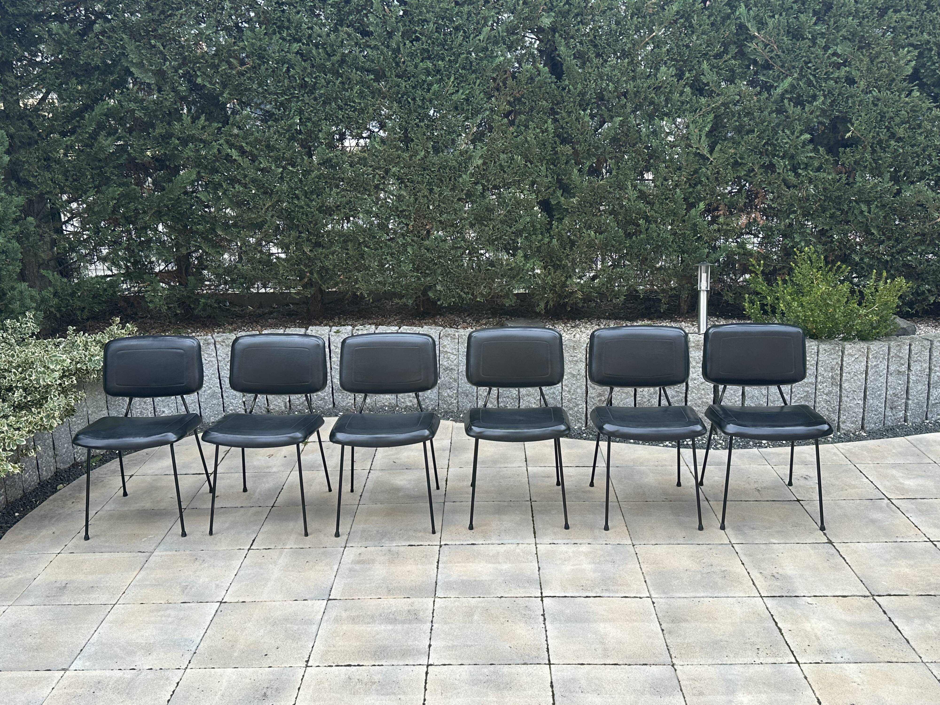 Set of 6 Pierre Paulin CM 196 chairs for Thonet – 1960s