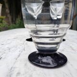 4 cocktail glasses and matching carafe