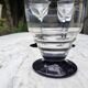 4 verres à cocktail et carafe assortie