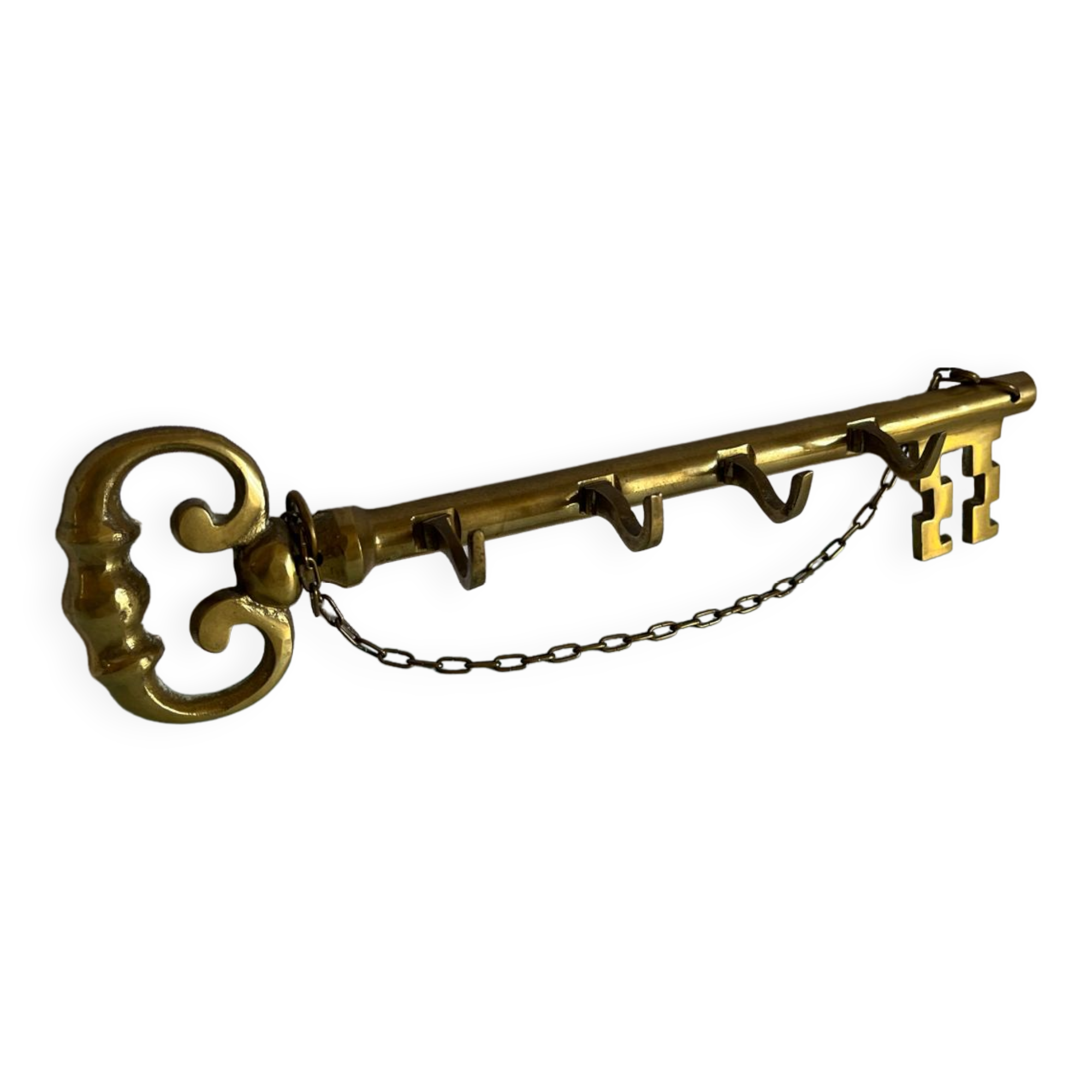 Vintage brass keychain