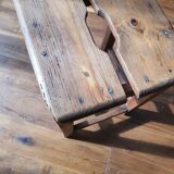 Antique wooden farm stool