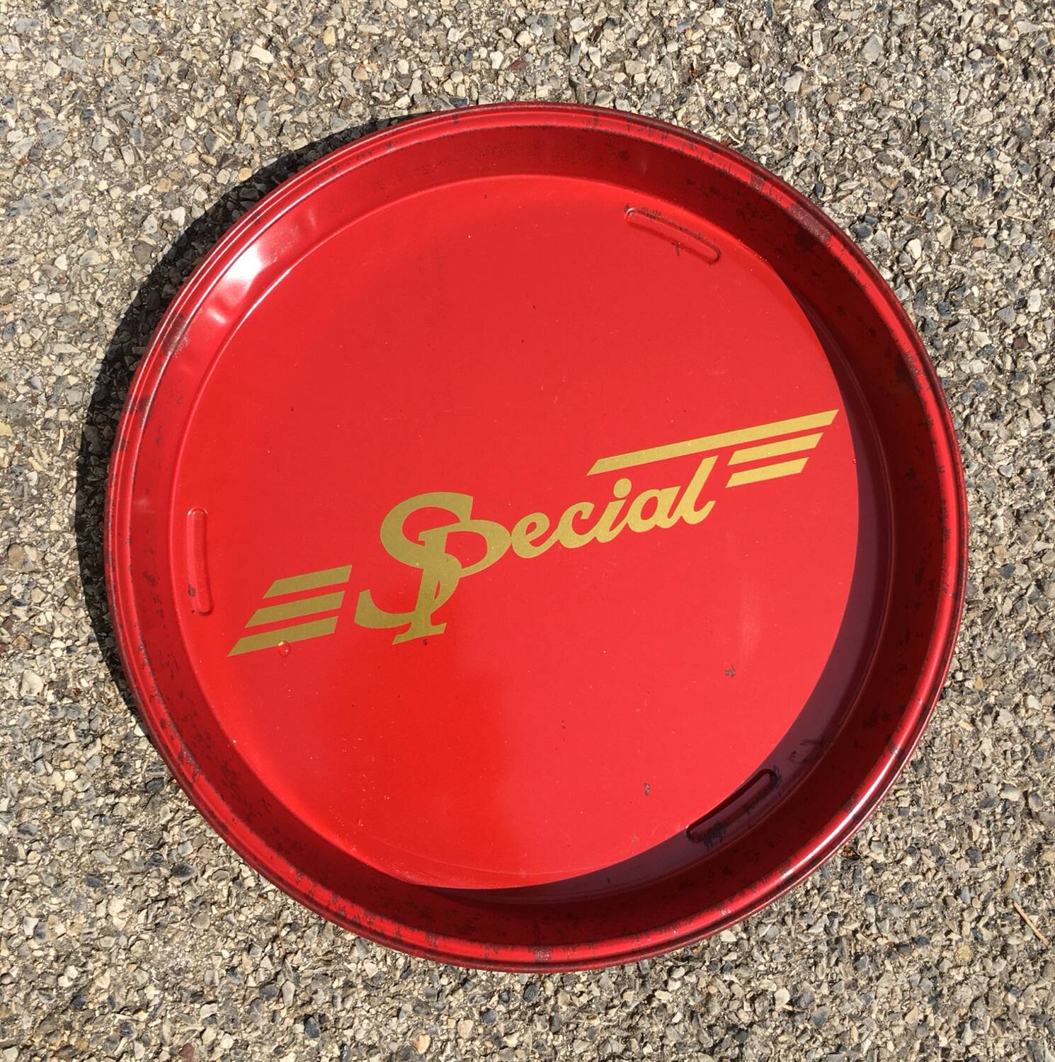 Advertising metal tray