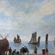 Painting signed Gérard Roux known as "Rouxe" – Scene of a Normandy beach