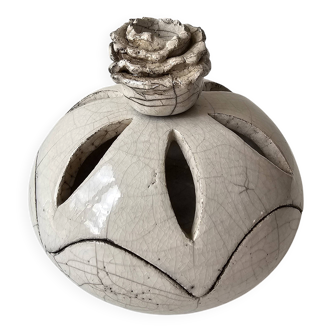 Photophore Secret box in ceramic Raiku signed M