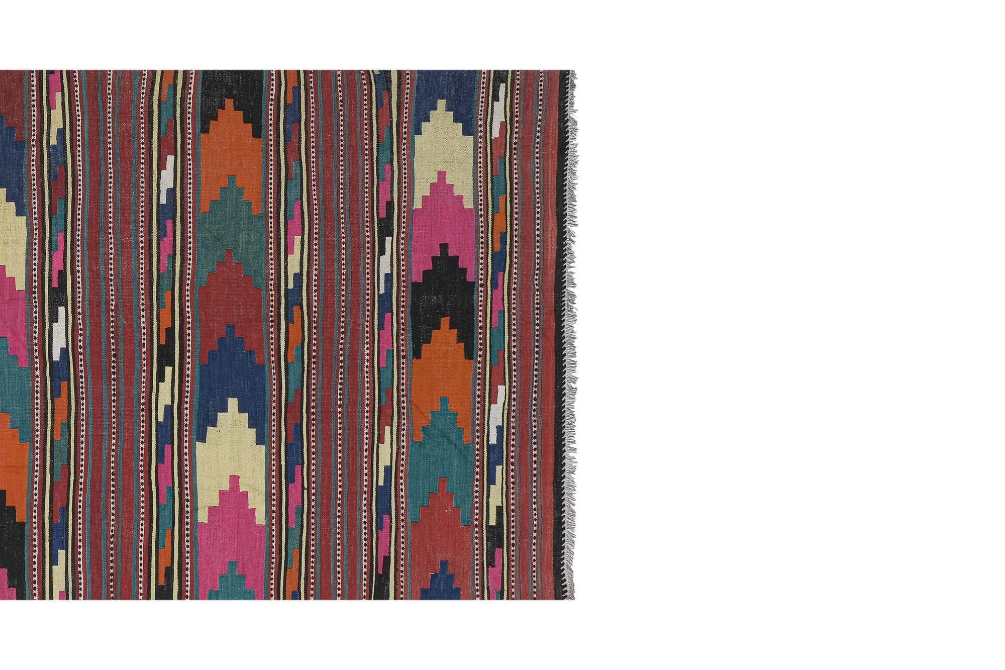 Vintage Turkish kilim, handwoven, 155x364 cm.