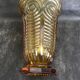 2 moulded pressed glass vases