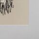 Noir charcoal on paper – Original 2019 abstract drawing in wooden frame by Paul Wilhelm Jacobs