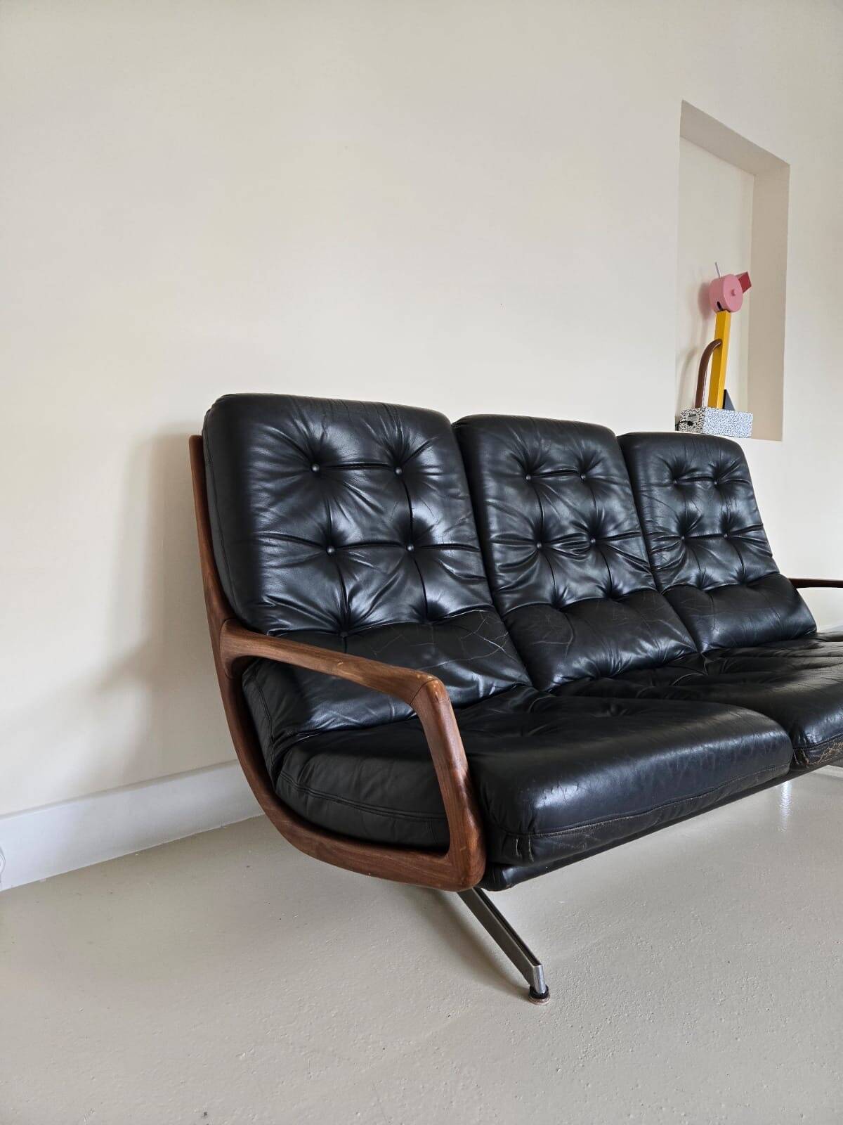 Leather sofa - 3 seater by Eugen Schmidt