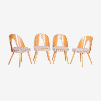 Quatre chaises de salle à manger Antonín Šuman des années 1950