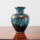 Vaso In Vetro E Argento Overlay American Art Decó 1940’s Design